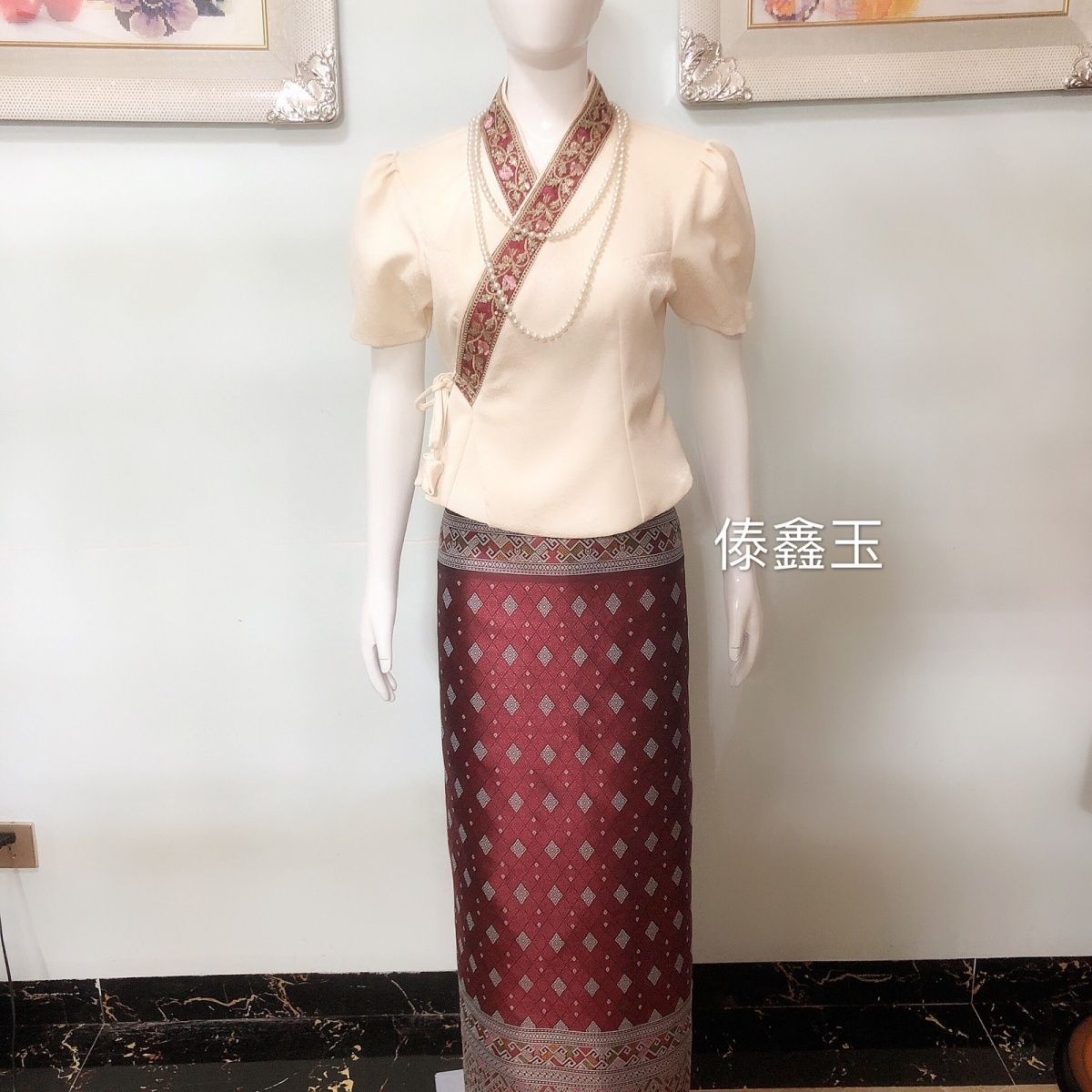 Batik Sarong Wrap - 2pcsThailand Long-gyi Skirt Dai Ethnic Clothing