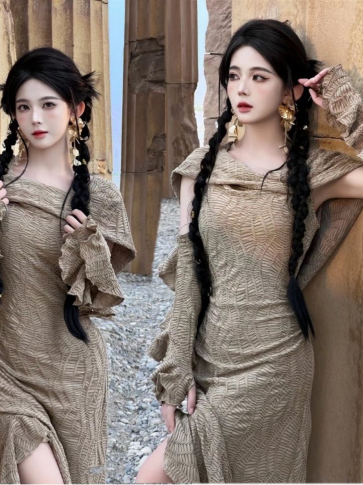 Desert  Themed Long Dress Wome - Ethnic Fashion Photography recensie en prijs