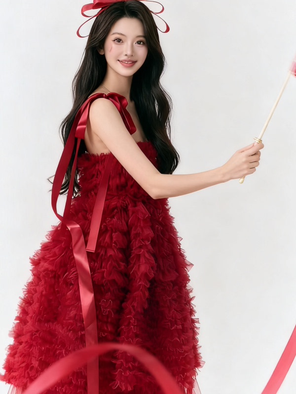 Red Tulle Skirt Artistic Birth - Ethnic Fashion Photography recensie en prijs