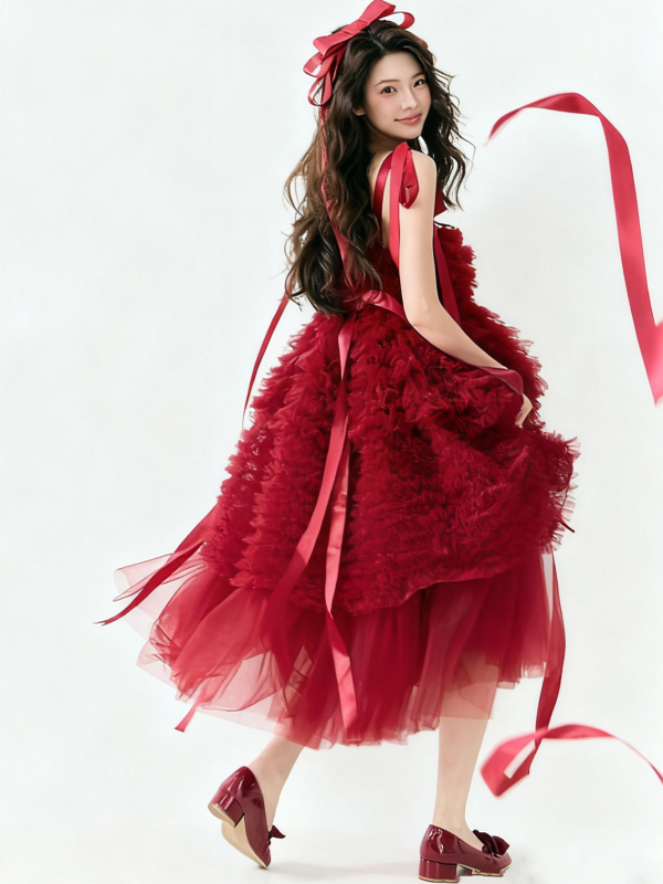 Red Tulle Skirt Artistic Birth - Ethnic Fashion Photography recensie en prijs