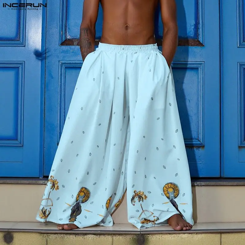 INCERUN Men Wide Leg Pants Pri - Ethnic Fashion Men recensie en prijs