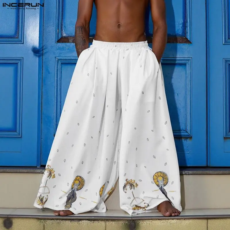 INCERUN Men Wide Leg Pants Pri - Ethnic Fashion Men recensie en prijs